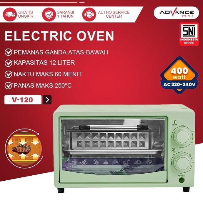 TERBARU - Advance Oven Listrik Low Watt V-120 Oven Mini Oven Low Watt 400watt Open Listrik Serbaguna