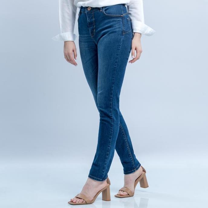 C2 Thumby Medium Blue Jeans Dual Push Skinny Wanita (TERBAIK) (TERBARU) (TERMURAH)