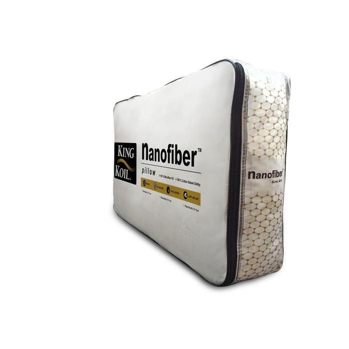 Bantal King Koil Nano Fiber Firm Anti-Alergi Bulu Angsa - 1600g, 51 x 76cm, Kain 100% Cotton Sateen 