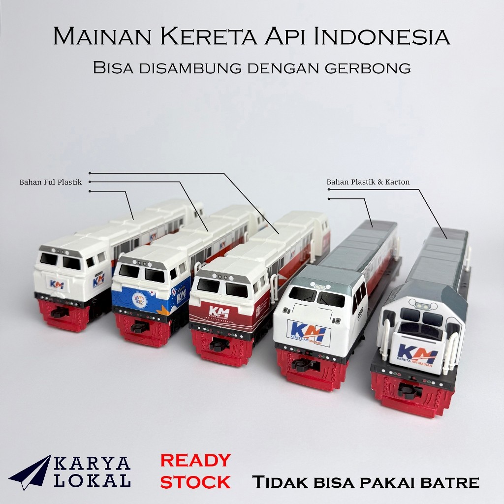 Mainan Kereta Api Indonesia Lokomotif Gerbong Kereta Api