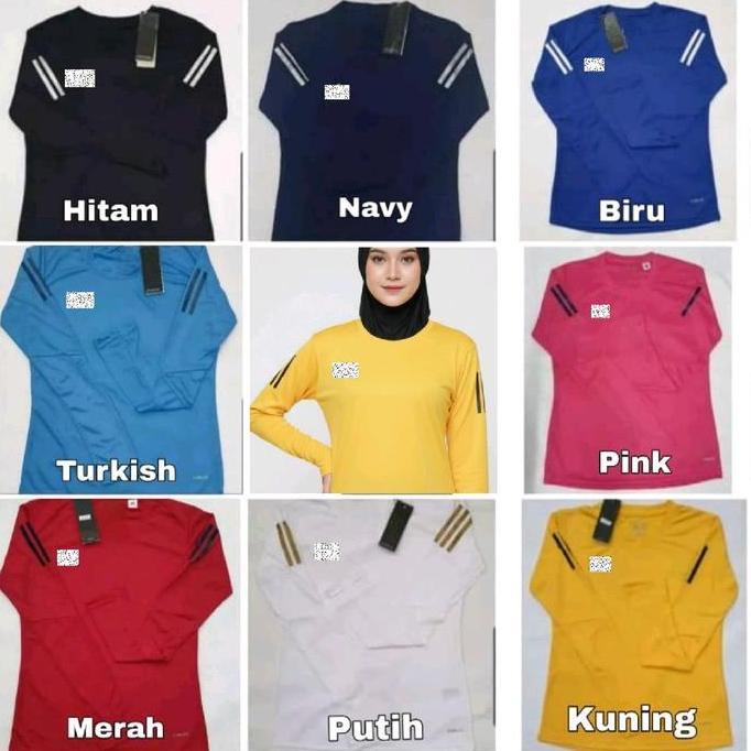 Baju Olahraga Lengan Panjang Wanita Lari Sepeda Gym Fitness Yoga Pilates Dance Zumba Poundfit Golf B