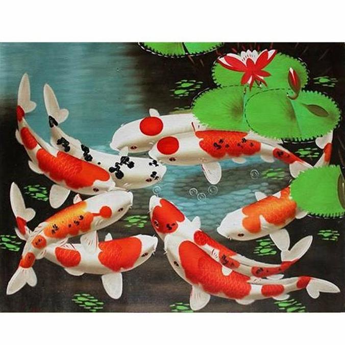 Diamond Painting Full Diamond Koi Cross Stitch Kits Embroidery Home