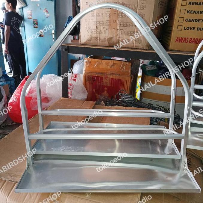 TANGKRINGAN ALUMUNIUM BURUNG MACAW KAKAK TUA NURI DLL