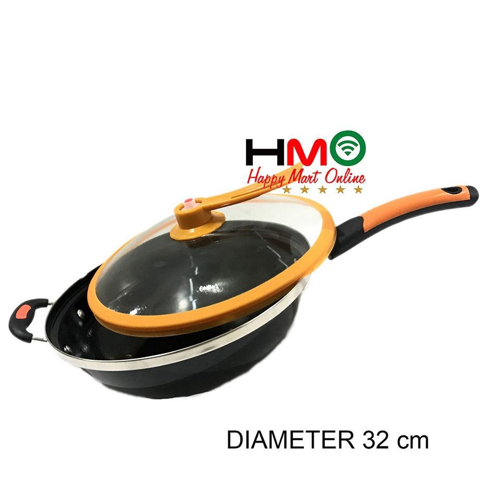 Panci Wajan Goreng Anti Lengket 32CM Penggorengan Serbaguna Panci Serbaguna Wok Pan Q2-3205 Q2 3205