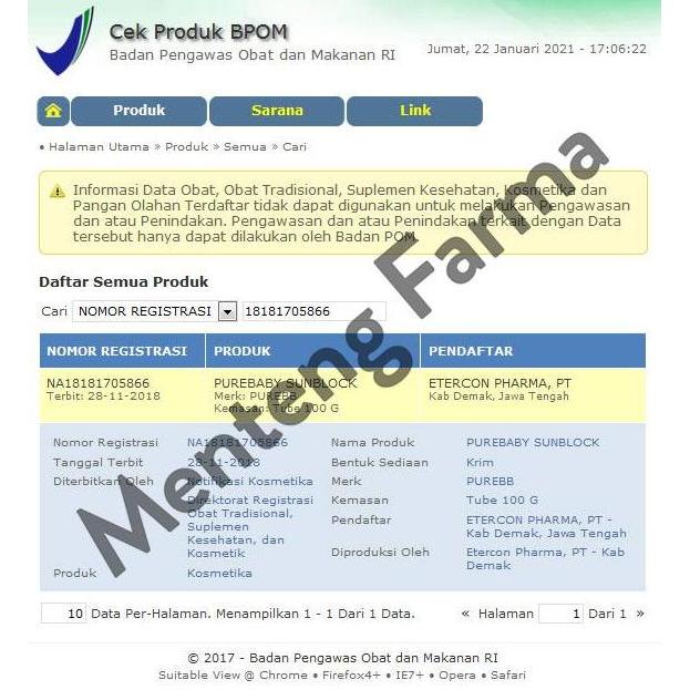 Pure Baby Sunblock SPF 25 100 gr - Sunblock Khusus Baby dan Anak (TERBAIK) (TERBARU) (TERMURAH)