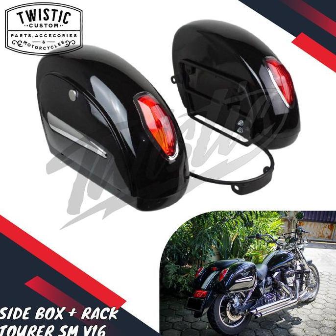 Side Box Side Bag Boks + Side Rack Bracket Tas Box Boks Tas Samping Pannier Bracket Rack Tas Tourer 