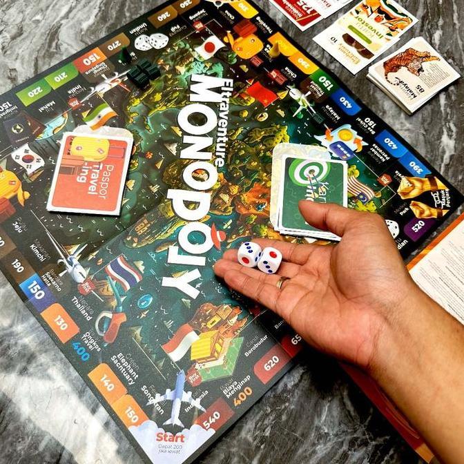 Alisman_Grosir - Elco - Monopoli Kertas Eltraventure (Mainan Monopoli Internasional) Kartu Papan Per