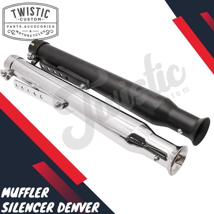 Knalpot Muffler Denver Motor Custom W175 Royal Enfield Sr400 British Asli