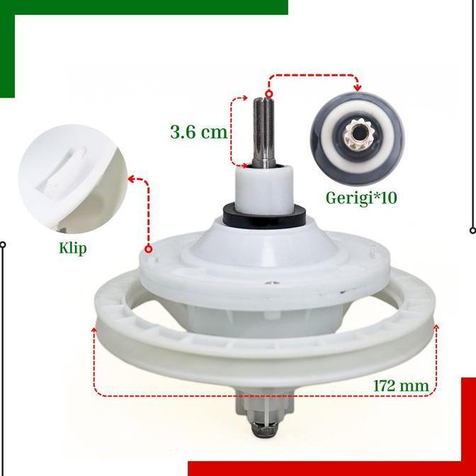 Gear Box Mesin Cuci 2 Tabung