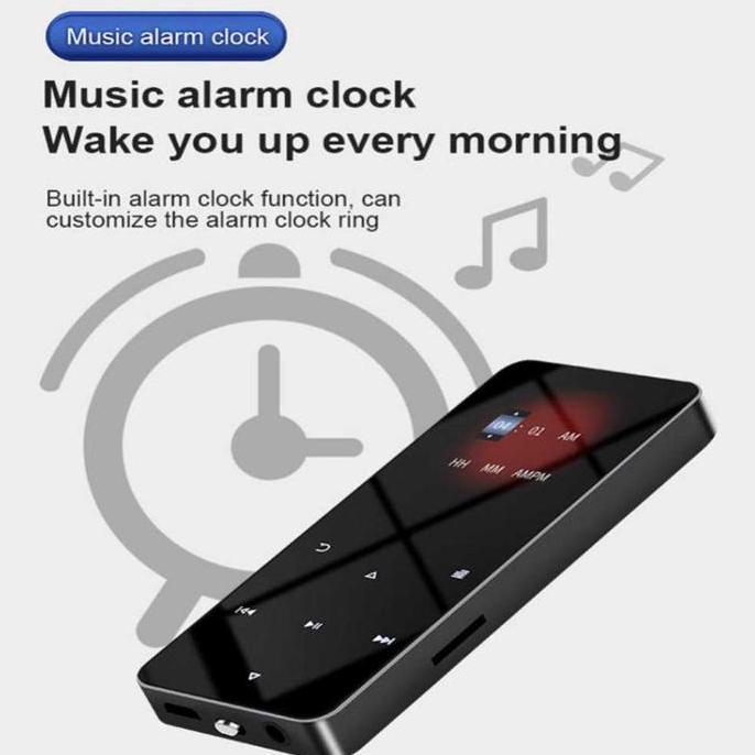 (ACS) RIJAHO MP3 Digital Audio Player Alarm Ebook Bluetooth 4.2 - S08 MP3 MP4 Music Player Pemutar M