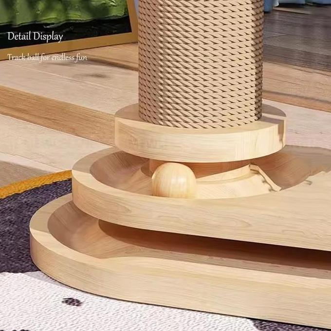 NEW Tiang Cakaran Kucing Kayu Solid/Mainan Tiang Gores Kucing/Mainan Kucing/Mainan Papan Cakaran Kuc