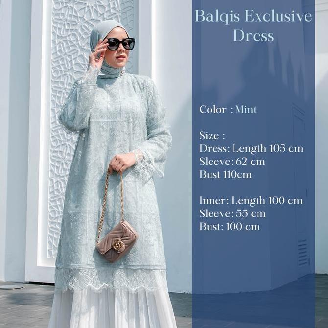 HIJABERLIN - Balqis Exclusive Dress Tunic Wanita Mewah