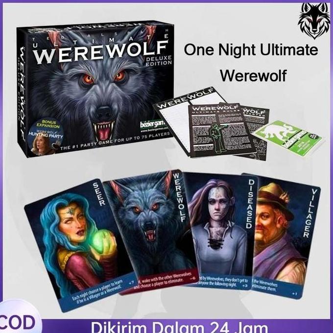 Ultimate Werewolf Deluxe Edition Board Game Kartu Mainan Family Card Game One Night Ultimate Werewol
