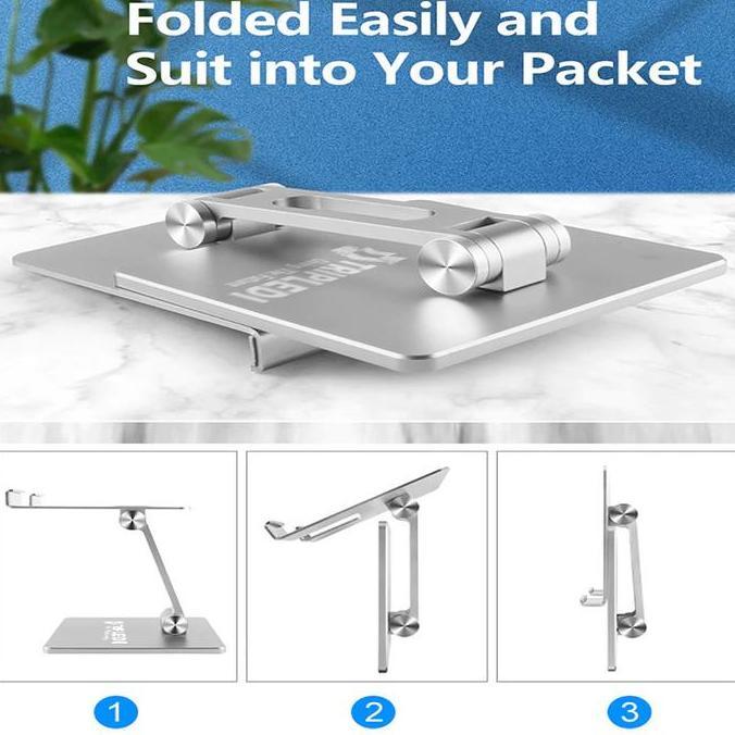 TRIPLEDI Holder Tablet Stand Aluminium Desktop POS Meja Kasir HP Dudukan Tab (TERBAIK) (TERBARU) (TE