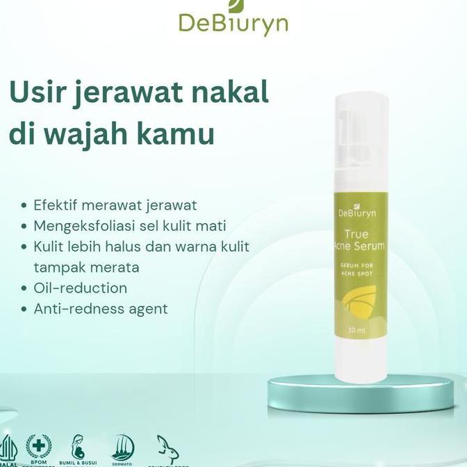 DeBiuryn True Acne Salicylic Acid BHA Healing  Treatment Serum 10ml jerawat (TERBAIK) (TERBARU) (TER