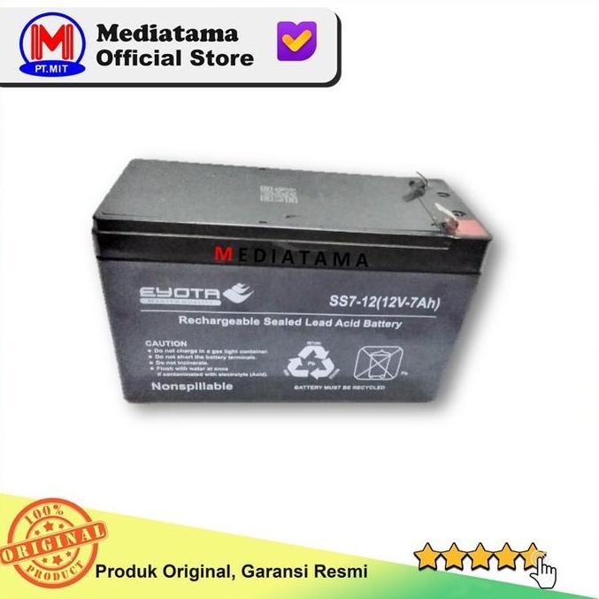 Baterai Ups Aki Kering Eyota 12v 7ah 12 Volt 7 AH Charger  Batrai Battery