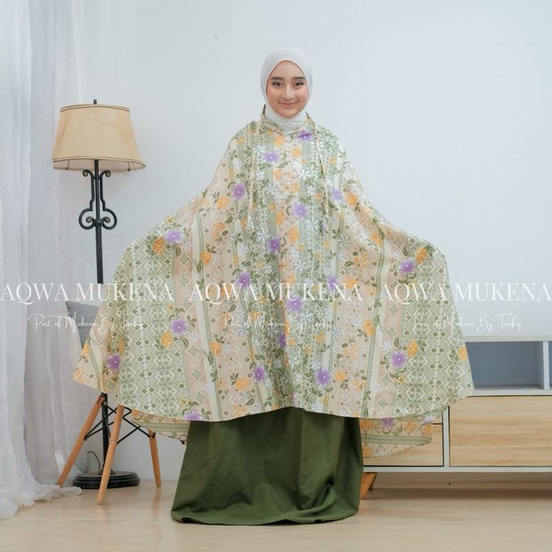 Mukena Chayra Series By Mukena By Taufiq | Mukena Traveling Medium Pouch Motif | Mukena 2In1 Model R