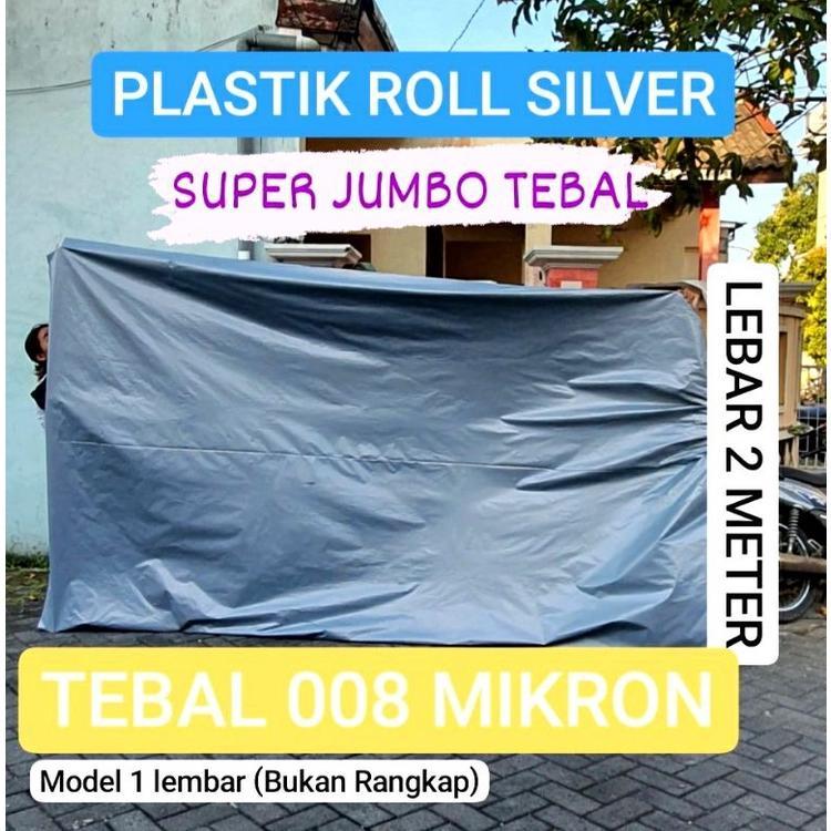 Bisa Cod Plastik Roll Perak Silver | Plastik Jumbo Penutup Tanaman Hidroponik | Mulsa 200Cm Green Ho