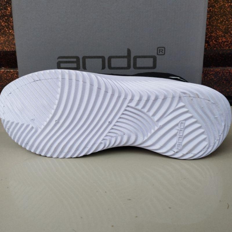 Sepatu Ando Original Irvine Hitam Putih Black White