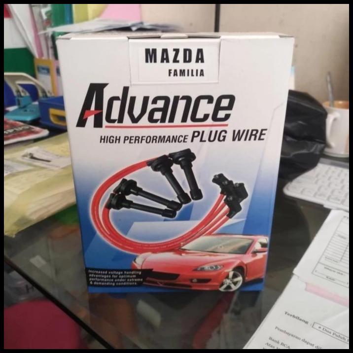 TERLARIS KABEL BUSI RACING MAZDA LANTIS FAMILIA ASTINA 8MM ADVANCE 
