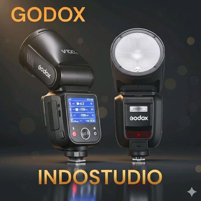 TERBARU - Godox V100 Round Head Flash V-100 Godox Flash V100