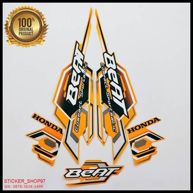 DISKON (ORI) STRIPING HONDA BEAT KARBU 2008 OREN KUALITAS ORIGINAL
