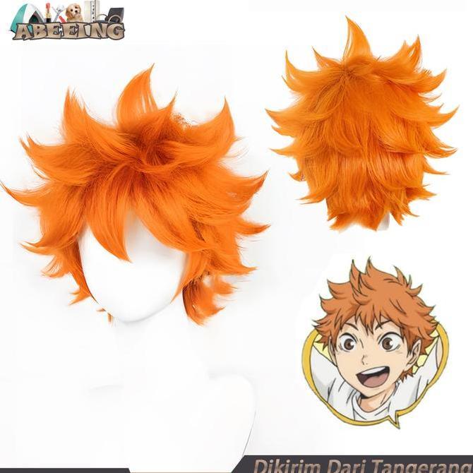 NIKIFOROV Wig Haikyuu!! Anime Cosplay Rambut Palsu Hinata Shoyo