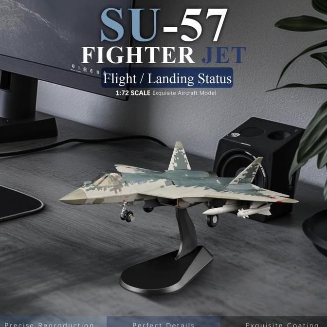 LUMIERE SU-57 Pesawat Model 1:72 Pesawat Tempur Mainan Pesawat Tempur Model Militer