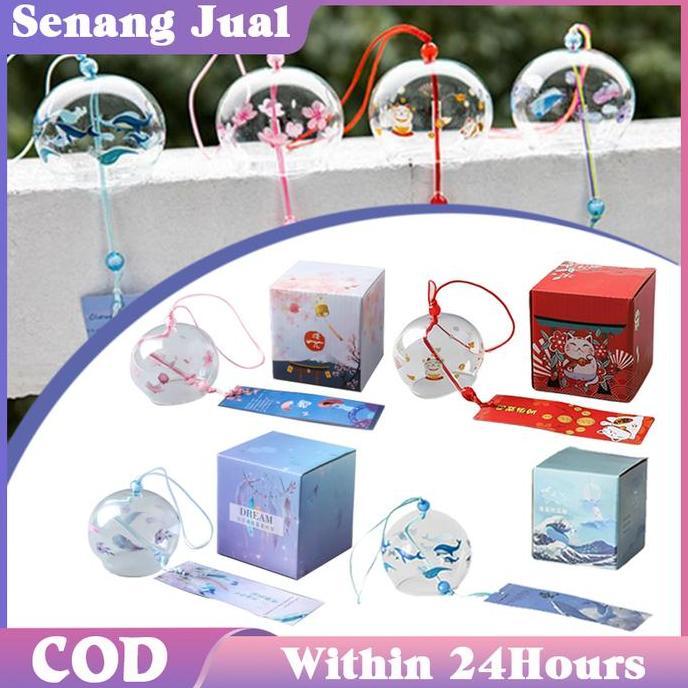 LUMIERE Glass Wind Chime Gantung Mobil Lonceng Angin Jepang Lonceng Angin Pintu
