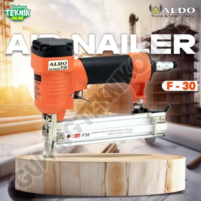 DHEALOKA MESIN PAKU TEMBAK ANGIN F30 ALDO / Air Nailer Paku Lurus F-30 Alat Staples Stapler Paku Tem