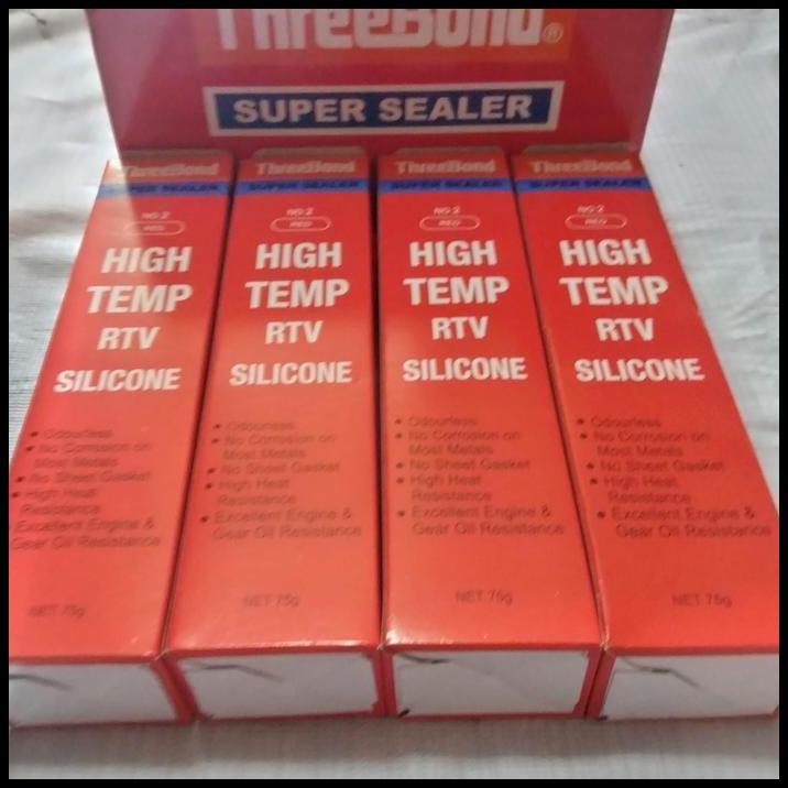 TERLARIS SEALER SEALANT LEM SILIKON SILICONE RTV TRIBON THREEBOND MERAH 75 GR 