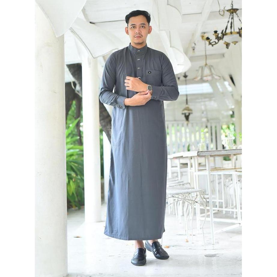 MURAH LEBAY Jubah Gamis Mujahid Style Pria Dewasa Sentuhan Elegan dan Modern Arabic Vibes Bahan Nyam