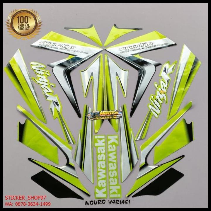 TERLARIS (ORI) STRIPING KAWASAKI NINJA R 2010 2011 HIJAU KUALITAS ORIGINAL 