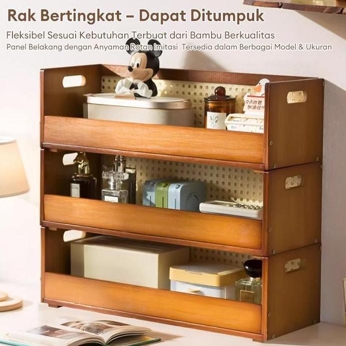 Sadegadiono - Love Rak Penyimpanan Kaca Meja Kerjamu - Rak Penyimpanan Kaca Bertingkat, Rak Letak Ka