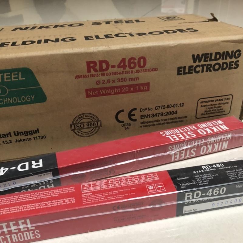 Kawat Las Rd 460 2.6 Mm [1Kg] Pakan Las Rd 460 Elektroda Las Listrik Rd 460 Nikko Steel Ecer