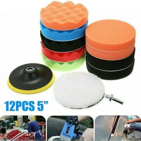 Mata Gerinda Foam Busa Pemoles Gosok Body Motor/Mobil Poles 12 Pcs