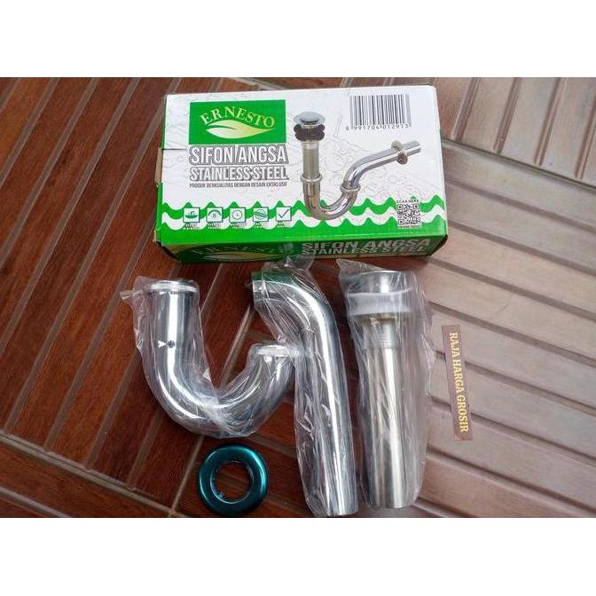 SIFON AFUR WASTAFEL STAINLESS ANGSA ERNESTO 5023 PUSH UP PEMBUANGAN 1 FORSALE