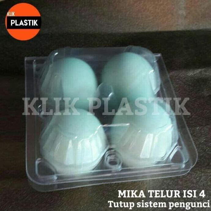 MIKA TELUR ISI 4 / EGG TRAY / TEMPAT TELUR ASIN