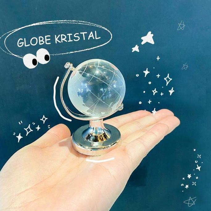 Globe Kristal Mini dekorasi Desktop Kreatif Dekorasi Meja Pajangan Bola Kristal