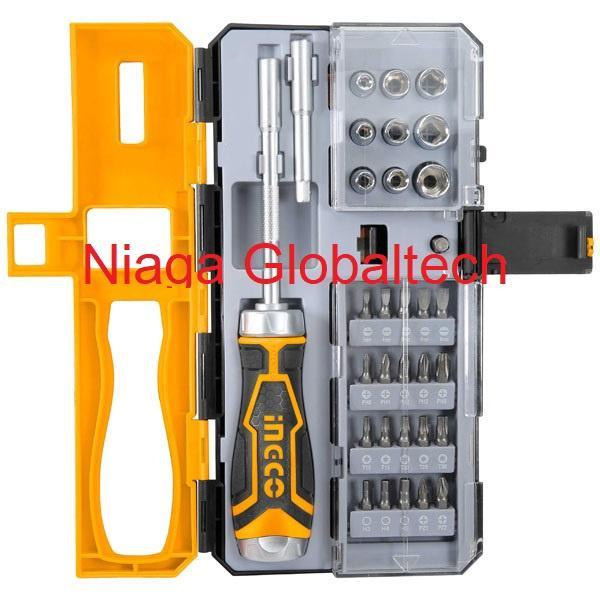 Ingco Hksdb0338 Obeng Set 33Pcs Multifungsi Set Screwdriver Set Ingco