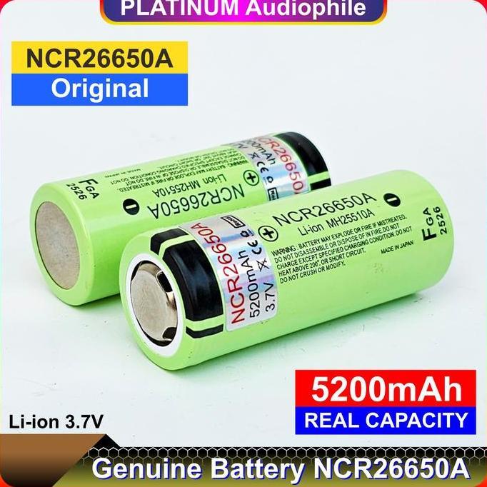 Baterai 26650 5200MAH 3.7V 4.2V NCR26650A Batre Original Battery NCR 26650