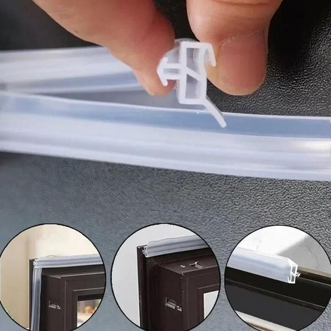 4Meter Silikon Penutup Celah Jendela Sliding Anti Hujan Air Angin Debu Pintu / Lis Penutup Celah Pin