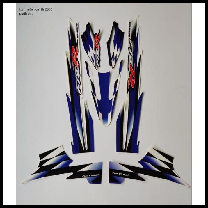 TERBARU (ORI) STRIPING YAMAHA FIZ R MILENIUM 2000 PUTIH BIRU KUALITAS ORIGINAL 