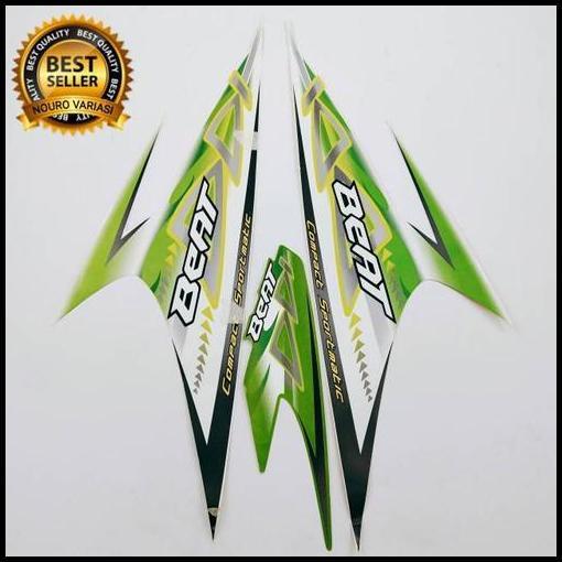 DISKON (ORI) (ORI) STRIPING HONDA BEAT KARBU 2011 2012 HIJAU LIST PUTIH !!!!!