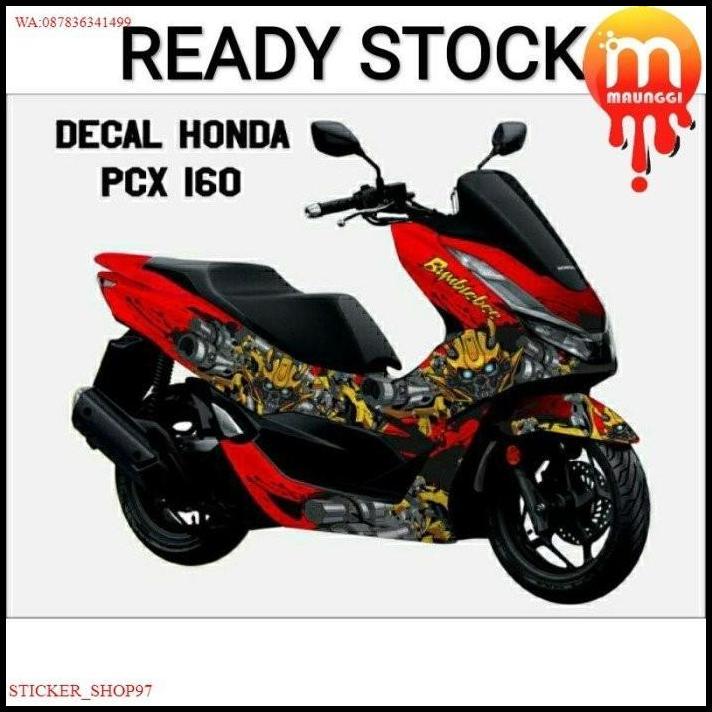 GRATIS ONGKIR (PREMIUM) DECAL PCX 160 FULL BODY STRIPING MOTOR HONDA PCX 160 MERAH S 