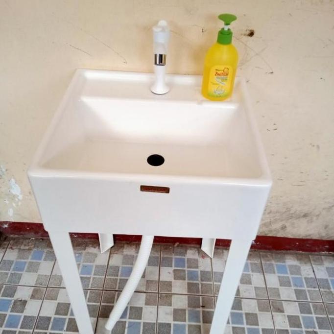 wastafel portabel/ wastafel meja / wastafel komplit plastik PVC tebal RESTOCK