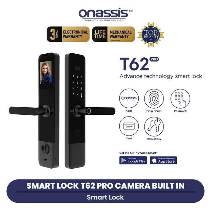 ONASSIS SMART LOCK T62 PRO CAMERA BUILT IN (TERBAIK) (TERBARU) (TERMURAH)