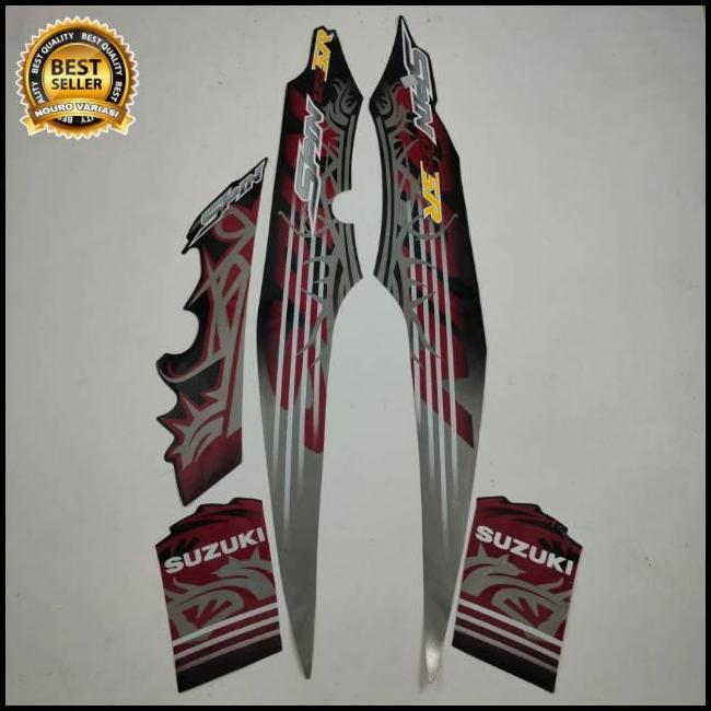 DISKON (ORI) STRIPING SUZUKI SPIN SR 125 2012 HITAM FULL STIKER LIS BODY MOTO !