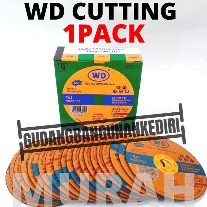 [1 PACK] WD gerinda potong 1 box pack / batu gerinda potong WD / batu potong WD / WD 4 / WD cutting 