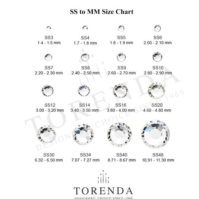 Torenda Payet Kristal Tempel Hotfix Mote Gosok Hitam (Black Diamond) / Gross (TERBAIK) (TERBARU) (TE